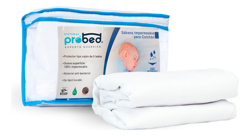 Sistemas Probed sábana impermeable para colchón de 5 lados medida queen size diseño de la tela liso