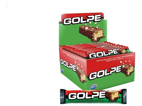 Oblea Galletas Golpe Caramelo Cereal Con Chocolate 30 Unidad