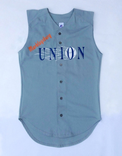 Casaca Chaleco Russell Baseball Union #3 Mlb Talle S