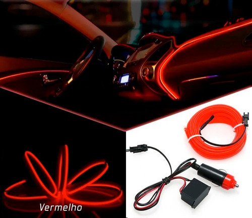 Imagem 3 de 4 de Fita Led Neon Painel Automotiva 5 Metros Facil Instalação