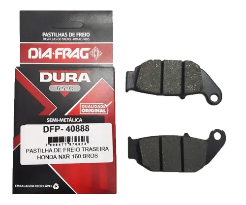 Pastilha Freio Tras Bros160 Esdd/ Cb Twis 16/ Xre190 Diafrag Pastilha Freio Tras Bros160 Esdd/ Cb Twis 16/ Xre190 Diafrag
