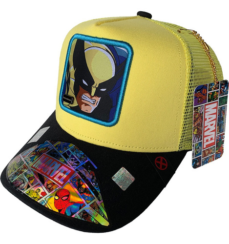 Gorra Wolverine Visera Curva Con Malla Marvel Wo19112101