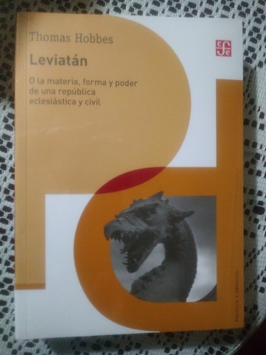 Leviatán, Thomas Hobbes, Fondo De Cultura Económica
