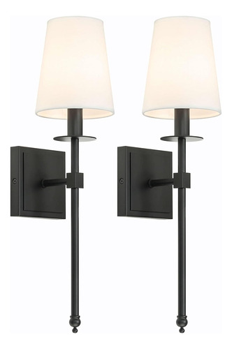 Juego De 2 Apliques De Pared Negros Xinbei Lighting, Clas...