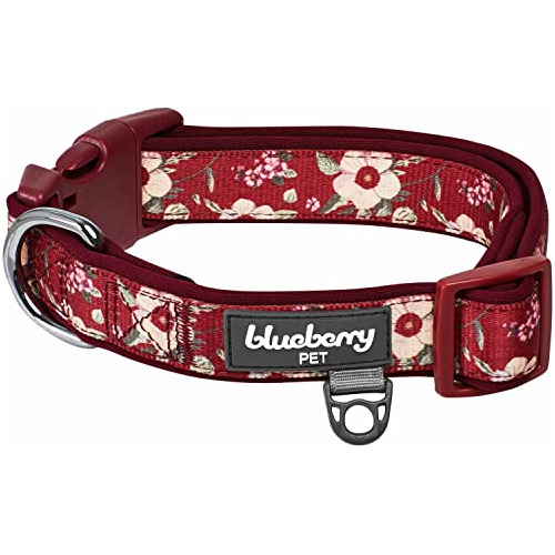 Collar De Perro Ajustable De Neopreno Flores Orientales...