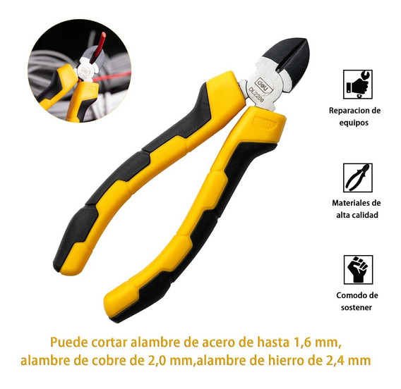 Alicates de corte diagonal 8.5 Pulgadas Cortador lateral para raspar Prensar Corte De Alambre 