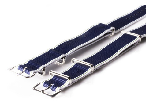 Correa Reloj Nato Selvage Azul Verde 20 Mm Nylon