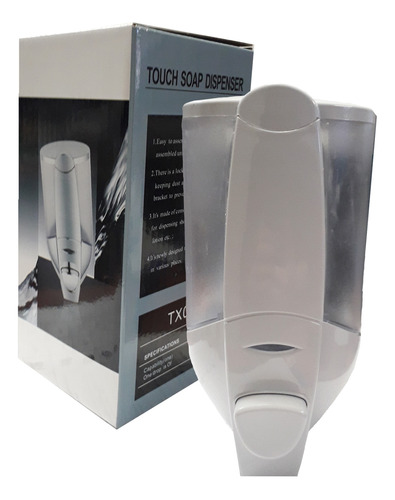 Dispensador Jabon Líquido 300ml / Alcohol En Gel Supergym Color Blanco