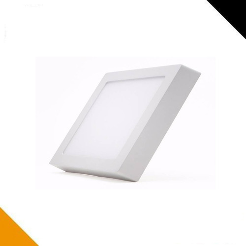 Panel Superficial 6w Cuadrado Luz Calida Interelec Color Blanco