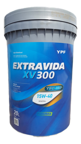 Extravida Xv300 15w40-balde 20 Litros
