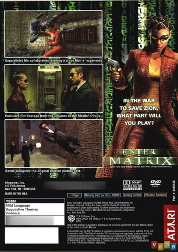 Enter The Matrix Leia A Descrição Ps2