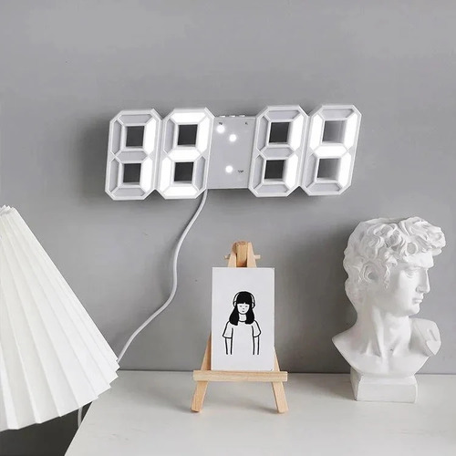 Reloj Digital De Pared Decorativo Configuración De Brillo