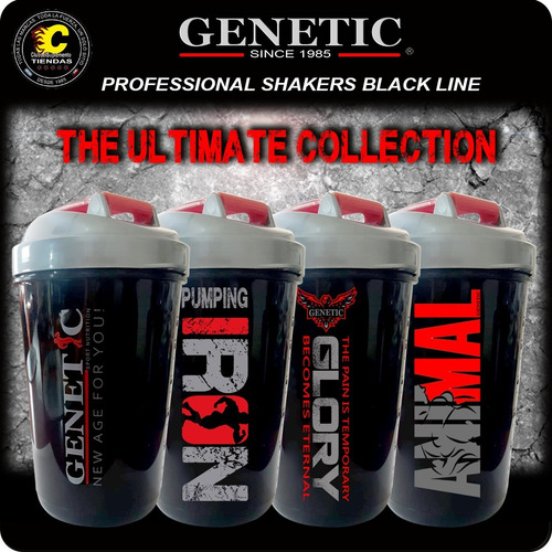 Imagen 4 de 10 de 10 Vasos Shaker Black Glory Genetic 600ml Proteína Sin Grumo