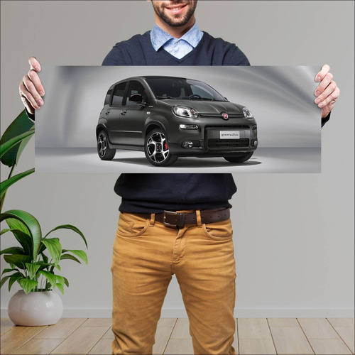 Cuadro 30x80cm Auto 2020 Fiat Panda Sport Hybrid 211