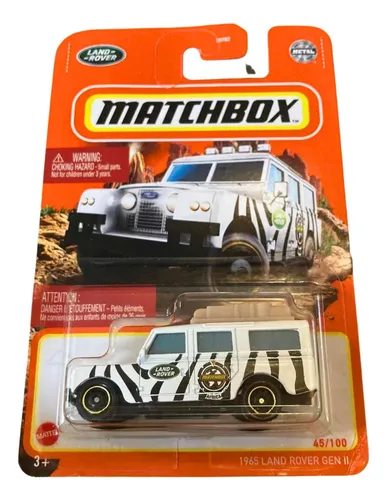 Matchbox 1965 Land Rover Gen Branca Zebrada Safari frica