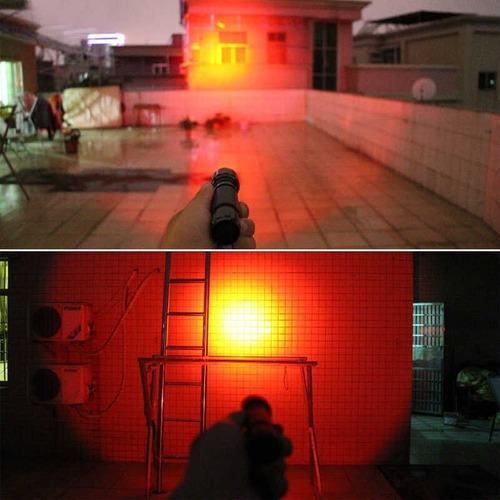 Linterna Led Rojo Cree Para Caza Recargable 100.000 Lumenes