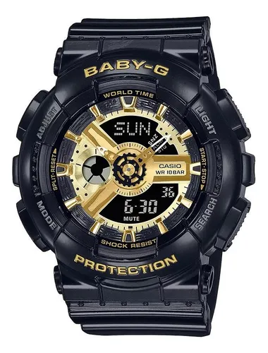 Casio baby g black clearance gold