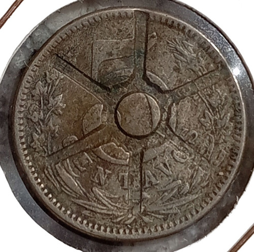 Moneda Ficha 5 Centavos 1886 5 Pequeño Hacienda Samaniego