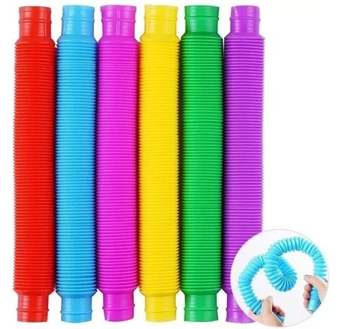 Pack 18 Pop Tubes (tubo) Tres Tamaños Juguete Anti Estres