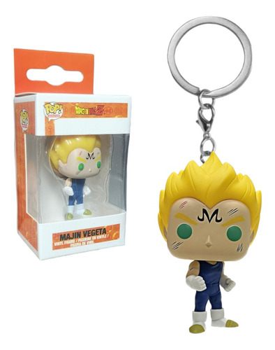 Llavero Mini Funko Pop De Majin Vegeta Colección Dragonballz