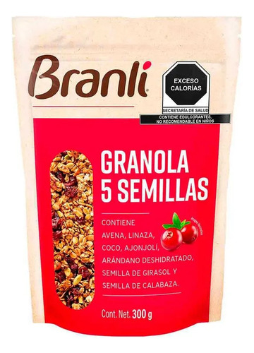 Granola Branli Sin AzĂșcar 5 Semillas 300g