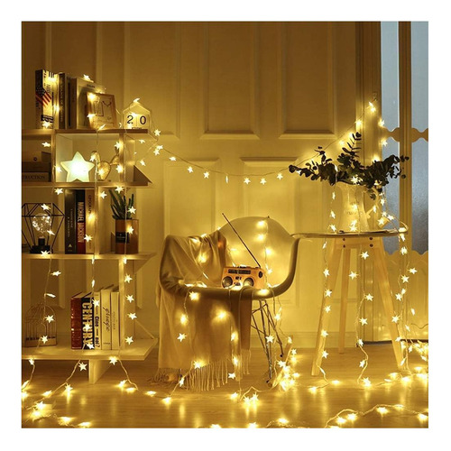 Luces De Cuerda De Estrella De Wfggeh, 10 Pies 20 Led Usb La