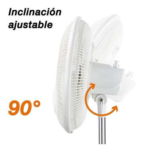 Ventilador De Pedestal | Mytek De 16 Pulgadas Modelo 3197 Color de la estructura Blanco Color de las aspas Blanco