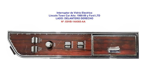 Interruptor Vidrio Electrico Lincoln Town Car Y Ford Ltd (5)