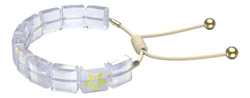 Pulsera Suave Swarovski Letra Con Cristales Blancos De Talla