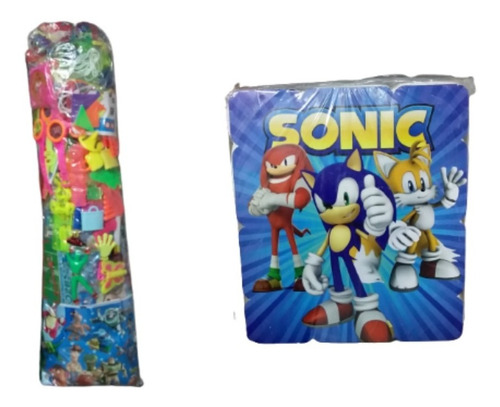 Kit Decoración Piñata Fiesta Sonic + Relleno.