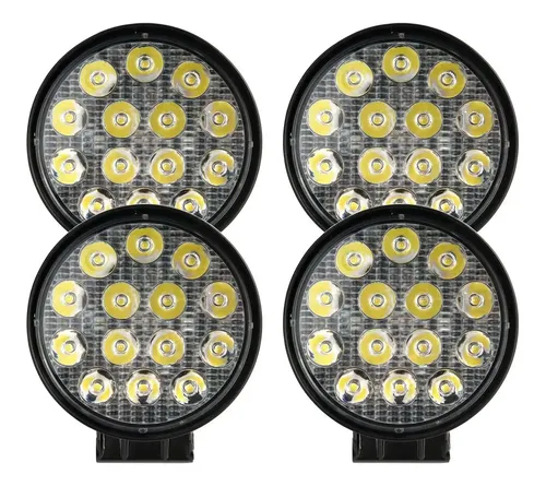 2 Phares De Travail LED 15W Jaune 4 Pouces - Spot 30°, IP67, 12-30V - Pour Voiture, Camion, Tracteur, Moto