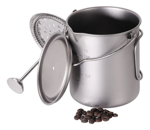 Taza De Café Para Acampar De 750 Ml Con Cafetera Con Placa D