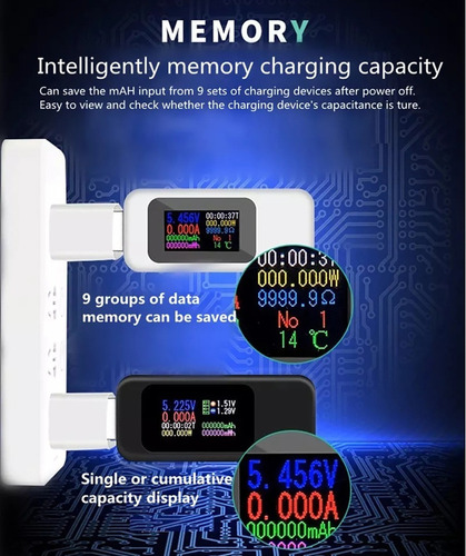 1 Kws-mx18 10 In1 Digital Lcd Display Usb Tester Tensão