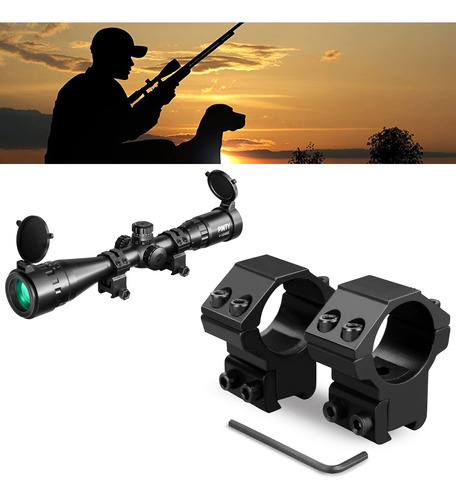 2 Monturas 11mm Tactica Alta Anilletas Riel Picatinny Rifles