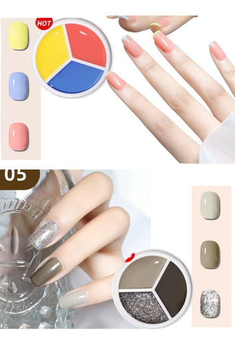 6 Colores Gel Solido En Crema Semipermanente Esmalte De Uñas Mix 2