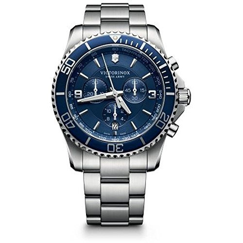 Reloj Victorinox Para Hombre 241689 Tablero Azul Color