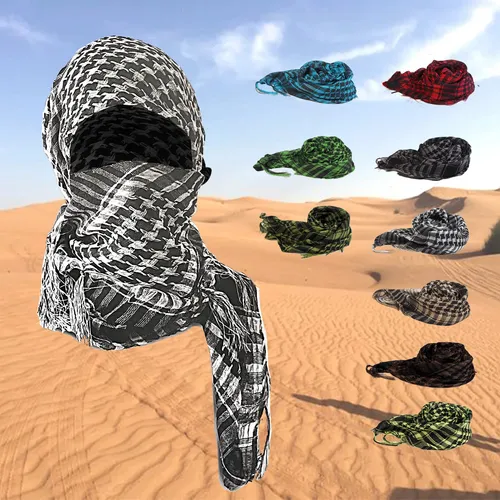 Bufanda Arabian Tactical Motocross Con Turbante Y Flecos Del