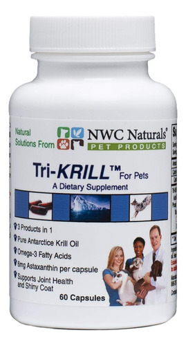 Tri-krill Capsula De Aceite Suplemento Para Perros Y Gatos,
