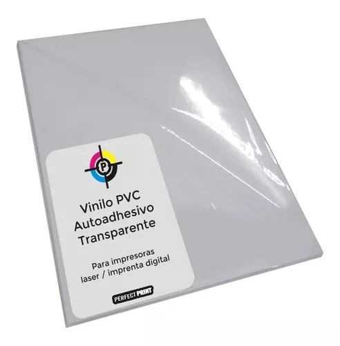 Vinilo Sticker Autoadhesivo Transparente A4 X 20 Pvc Apto Para