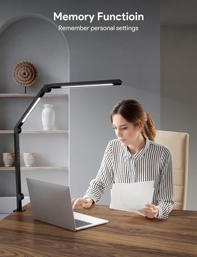 Lámpara De Escritorio Led Mediacous Con Abrazadera, Lámpara
