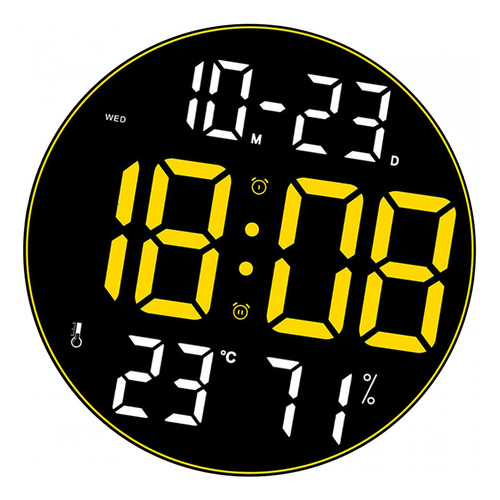 Reloj De Pared Digital Led Reloj De Escritorio De Amarillo