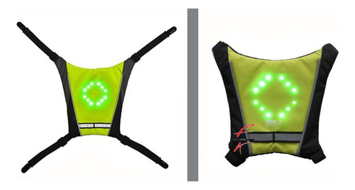 Pj Chaleco, Mochila Para Ciclismo, Señalización Led,