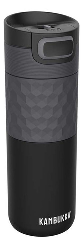 Botella Vaso Termico 500ml Etna Acero Inox Y Goma Kambukka Color Negro