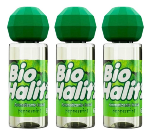 Aromatizante Bucal Bio Halitz Gotas 6ml Natuflores Kit 3und