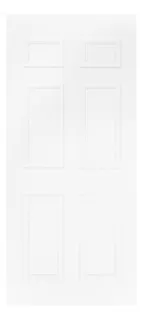 Puerta De Tambor 6 Paneles Blanco 2.13 M X 75 X 3.5 Cm