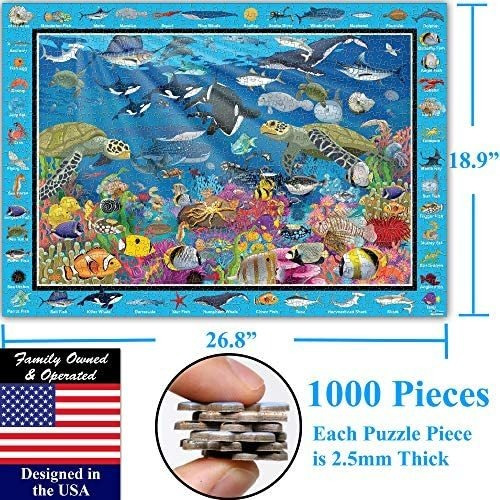 Think2master Colorful Ocean Life Rompecabezas De 1000 Piezas