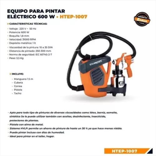 Máquina Pintar Pistola Lüsqtoff 600w Compresor Aire Caliente