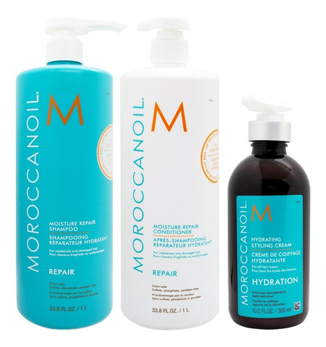Moroccanoil Repair Shampoo + Acon X1000+ Crema Peinar Hydrat