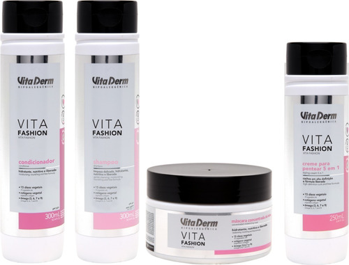 Kit Capilar Vita Fashion Vita Derm Hidratação, Nutrição