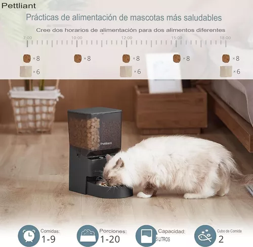 Comedero Automático Perros Y Gatos Dispensador De Comida, 5l